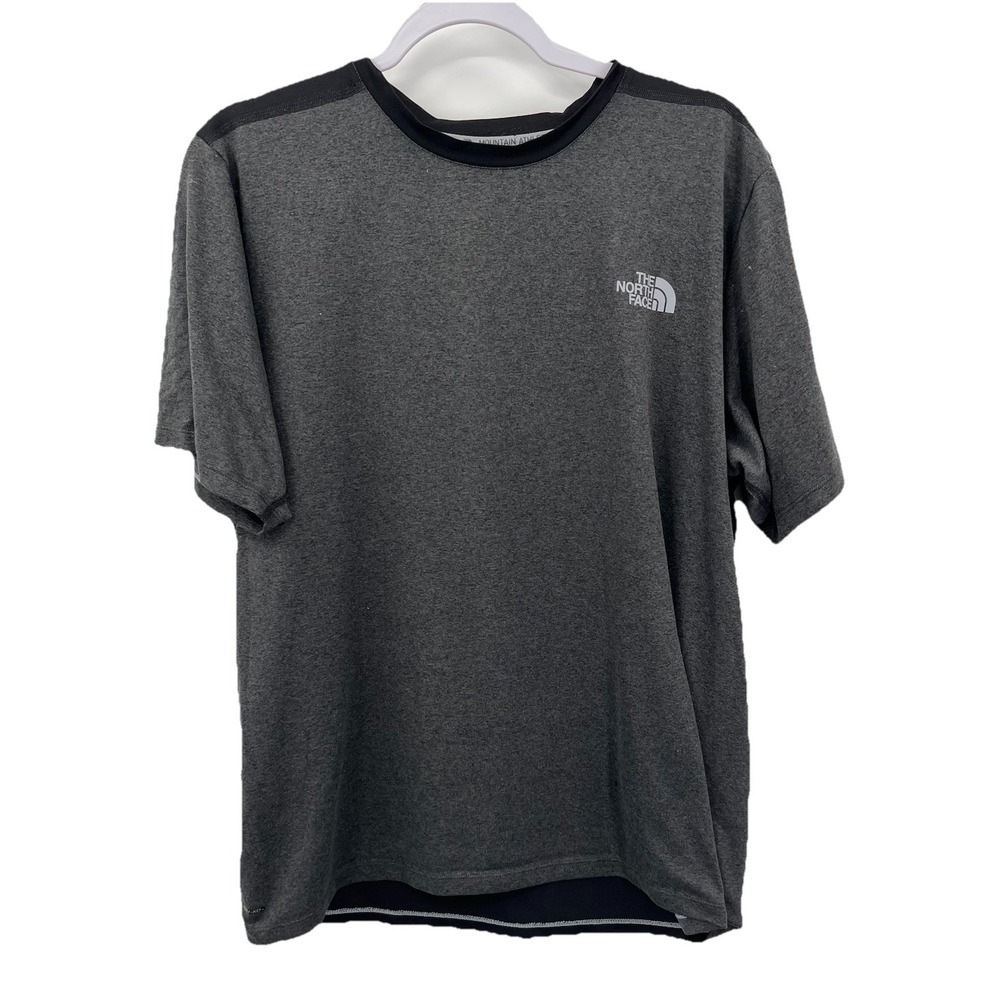 The North Face Mountain Athletics Short Sleeve T Shirt Men's Size L Gray Black